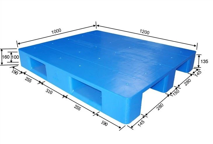 HDPE Pallet 3 Skids Euro Plastic Pallet angle 2