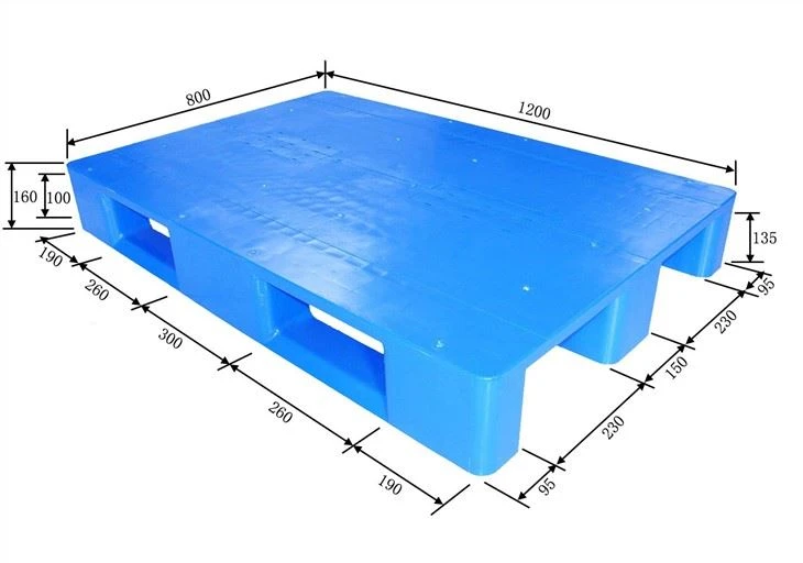 HDPE Pallet 3 Skids Euro Plastic Pallet