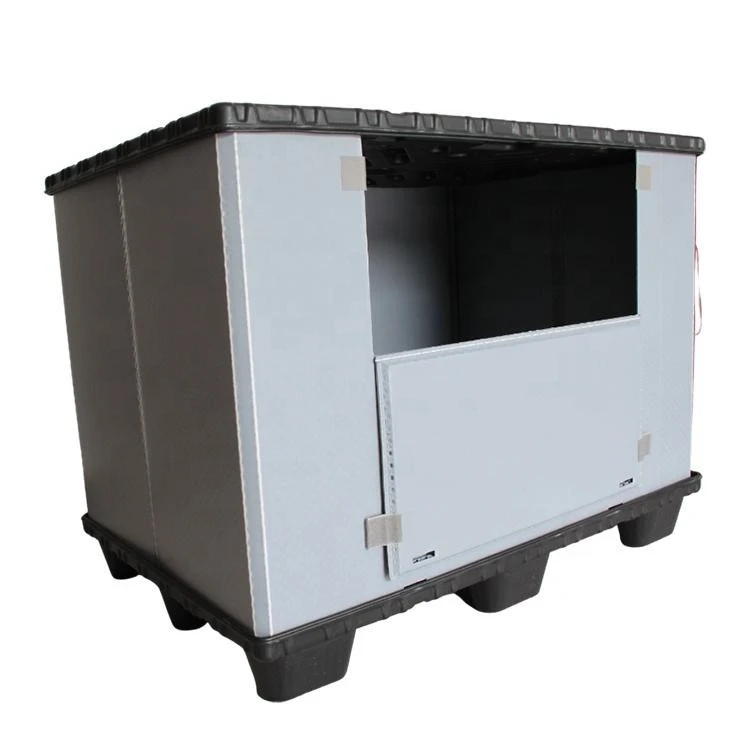 Hdpe Plastic PP Collapsible Pallet Sleeve Storage Box angle 2