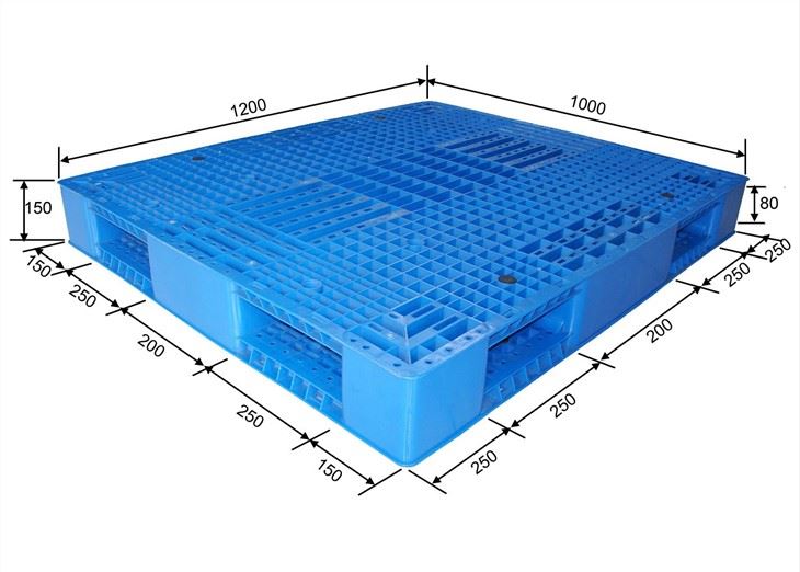 Heavy Duty Grid Double Sided Plastic Pallet angle 3