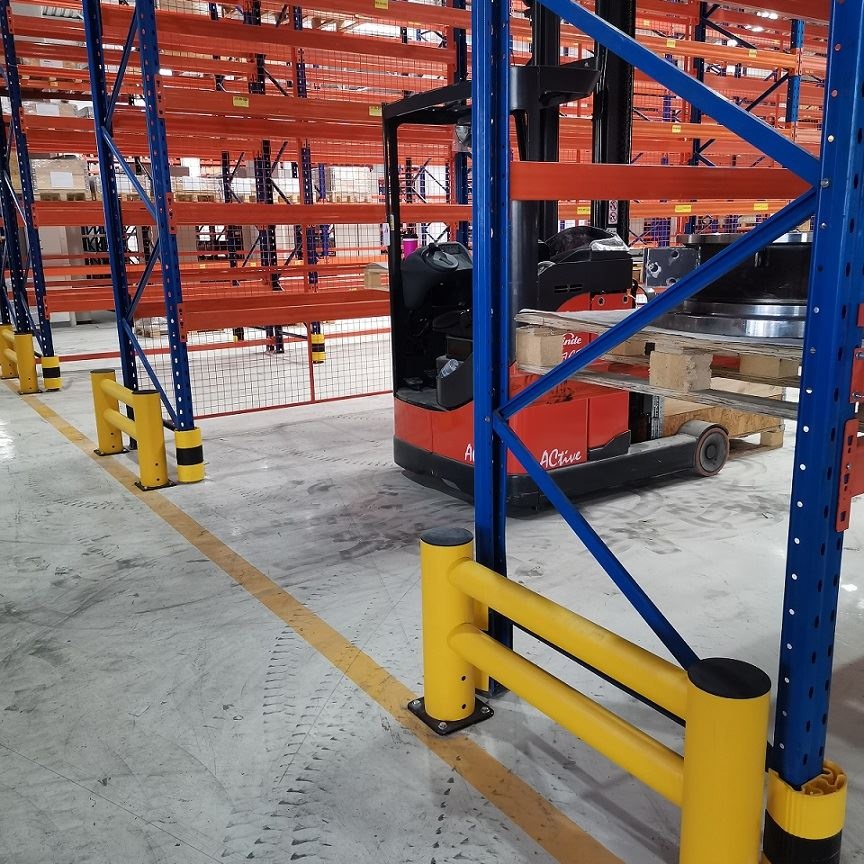 Pedestrian & Forklift Safety Barrier Guardrail