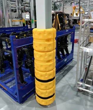 Warehouse Column Protector, Forklift Impact Protection Guard For Industrial Racking And Warehouse Safety