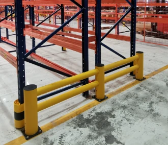 Warehouse Rack Anti-Collision Guardrails angle 4